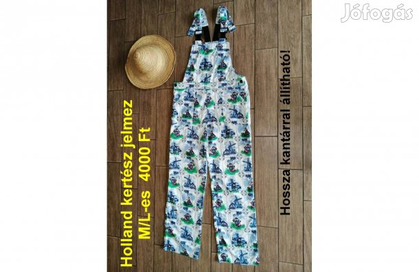 M-L-es uniszex kertész jelmez