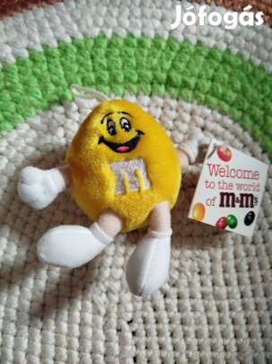 M&M's sárga plüss, kb. 13 cm, 1999-es