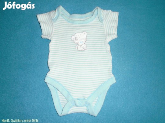 M&S maci mintás rövid ujjú body újszülöttre (méret 50 / 56)