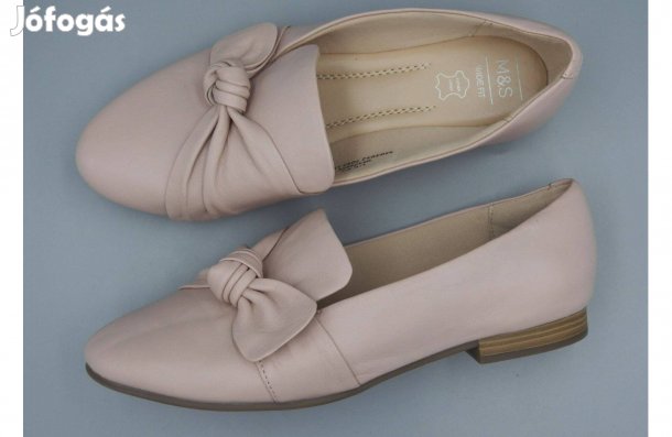 M&S valódi bőr topán, 37,5 / 38 Szélesebb fazon