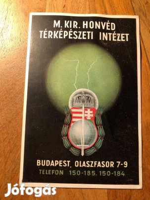 M. Kir. Honvéd Térképészeti Intézet 1919-1944 képeslap levelezőlap