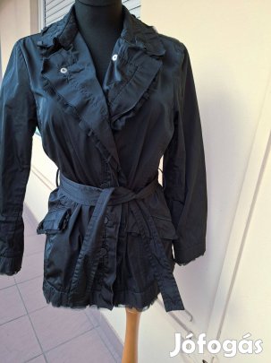 M-es fekete Olasz,öves,tavaszi női kabát