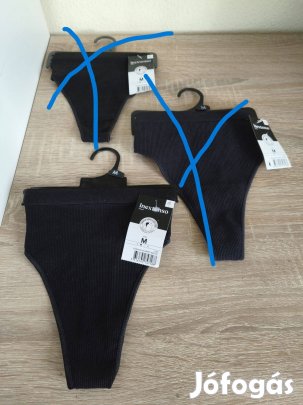M-es fekete új női tanga