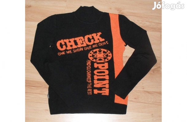 M-es méretű fekete puha pulóver - olcsón