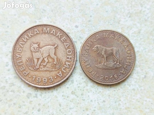 Macedónia Makedónia 2 db Különböző Érme 1 5 Dínár 1993-2016
