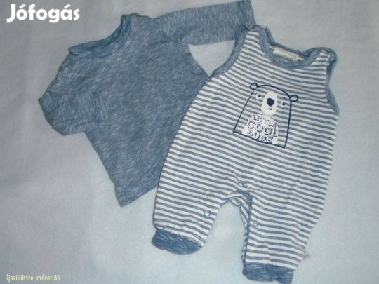 Maci mintás kantáros nadrág és felső szett újszülöttre méret 50
