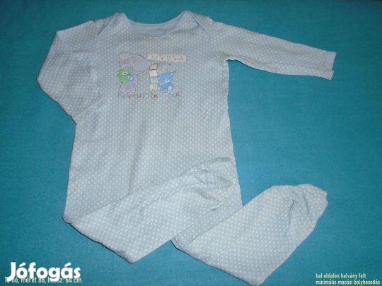 Maci mintás kék rugdalózó 18 hó (méret 86)