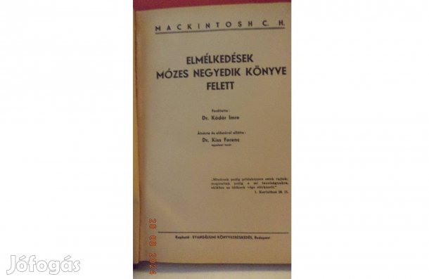 Mackintosh C. H.: Elmélkedések Mózes negyedik könyve felett
