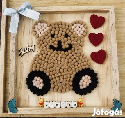 Mackós filcgolyós dekor 