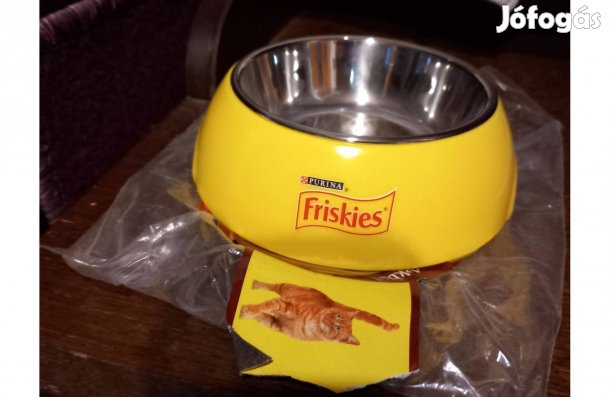 Macska, Cica tál - rozsdamentes acélból+ műanyagból 2 db - Új