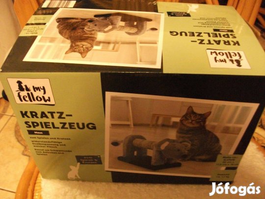 Macska / cica játék, kaparófával ( új, dobozában )