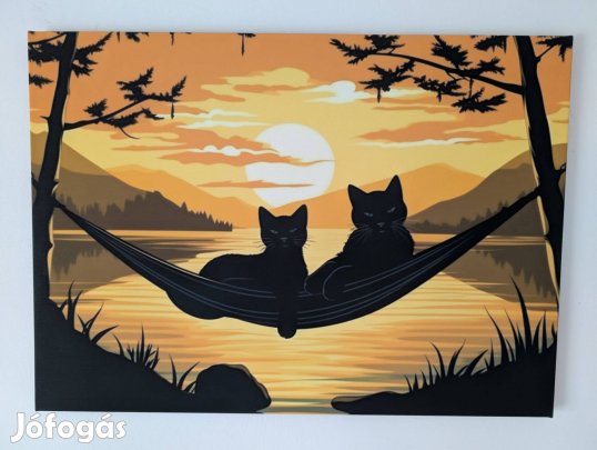 Macskás festmény / vászonkép