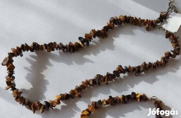 Macskaszem ásvány nyaklánc + karkötő szett