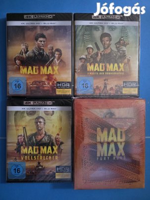 Mad Max trilógia 4k és A harag útja (fémdoboz) blu-ray