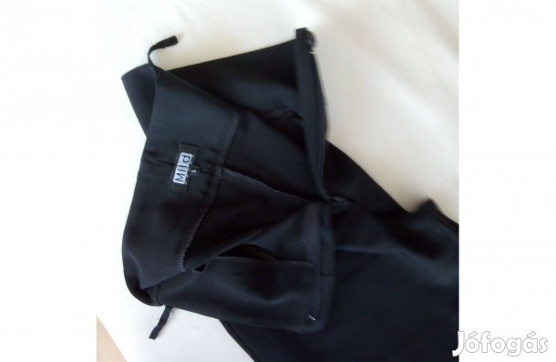 Mad női fekete nadrág elasztikus szövet elöl cipzár. M