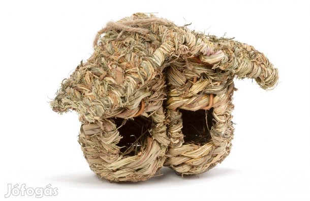 Madárfészek Természetes anyagból készült nád madáretető - 21x13x17cm