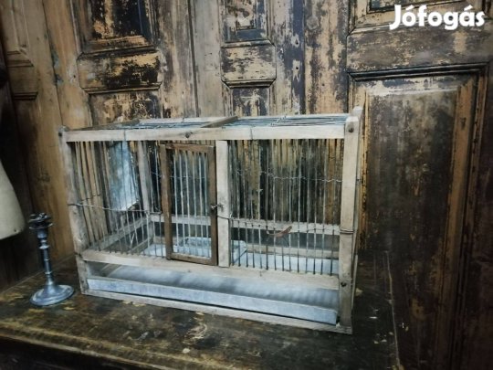 Madárkalitka, vagy kisállat kalitka házilag készített, 20. sz. közepe