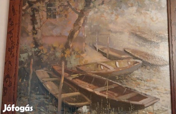 Mág Tamás Tiszaparti kép 70x60 cm