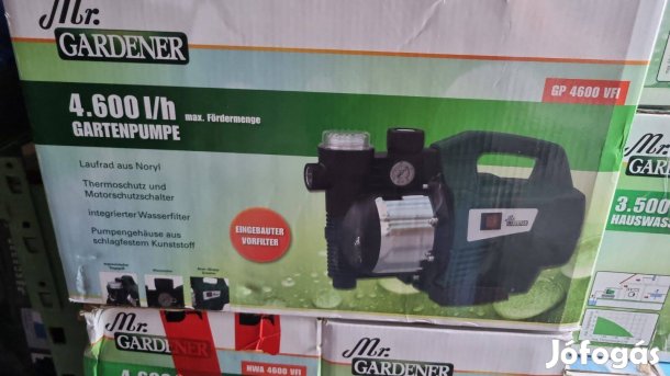 Magas, 4600liter/óra vízhozammal, 1100W-os kerti szivattyú, szűrővel