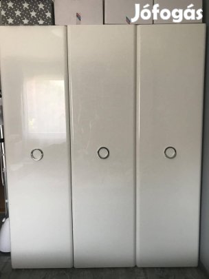 Magas fényű fehér modern "luxus" gardrób szekrény 