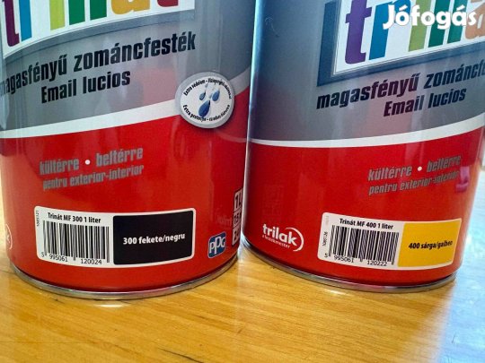 Magasfényű Zománcfesték 1 Literes Sárga - Fekete