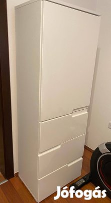Magasfényű fehér szekrény