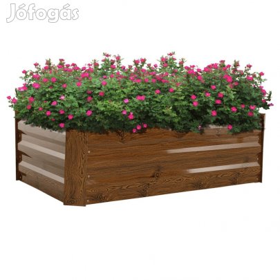 Magasított virágágy, barna, acél, NONKY TYP 2