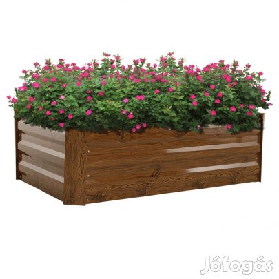 Magasított virágágy, barna, acél, NONKY TYP 4