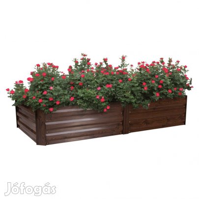 Magasított virágágy, barna, acél, NONKY TYP 7