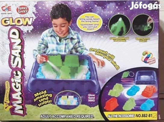 Mágikus világító homokgyurma szett, járműves
