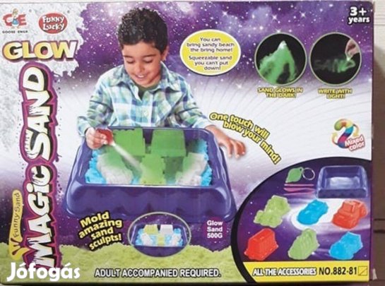 Mágikus világyító homokgyurma szett, járműves