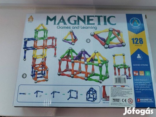 Mágneses építőjáték gyerekeknek - geomag -hoz hasonló 128db-os