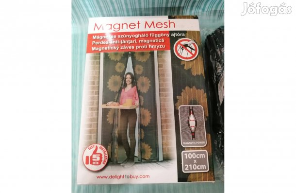 Mágneses szúnyogháló ajtóra, virág mintás 100x210 cm