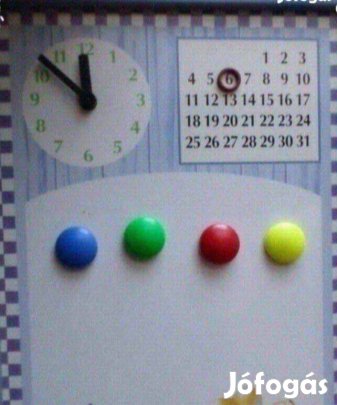 Mágnestábla konyha óra falióra Új 2 az 1-ben