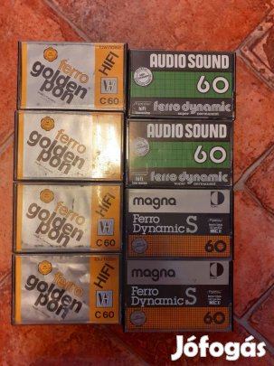 Magnó kazetták Ferro, Sony, Philips, BASF, TDK kazetták