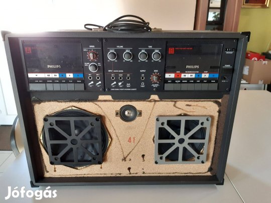 Magnó kétkazettás Philips