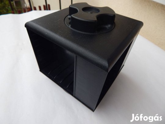 Magnókazetta Tartó Forgatható Fekete Színben