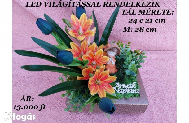 Magnóliás/Tulipános Anyák napi csodaszép ajándék