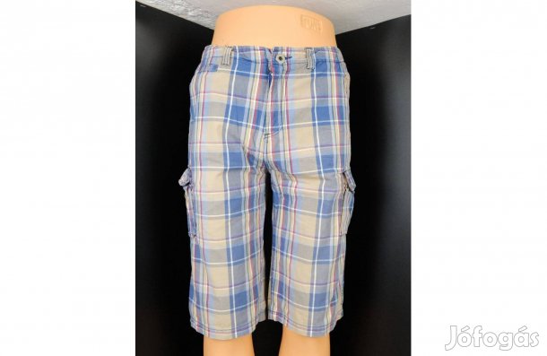 Magnum krém kék vaj színű kockás kamasz térdnadrág férfi fiú