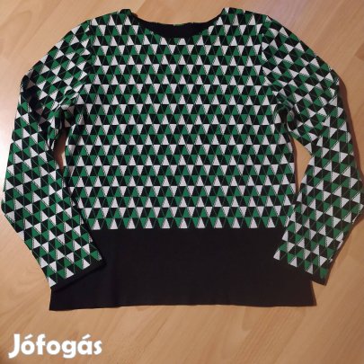 Magnus színes kárómintás csinos női kötött pulóver 36