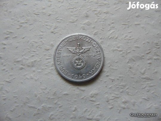 Magyar Állami Pénzverő alumínium emlékérem 1949 Kép szerint
