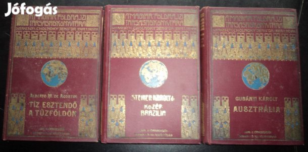 Magyar Földrajzi Társaság könyvei 3 db