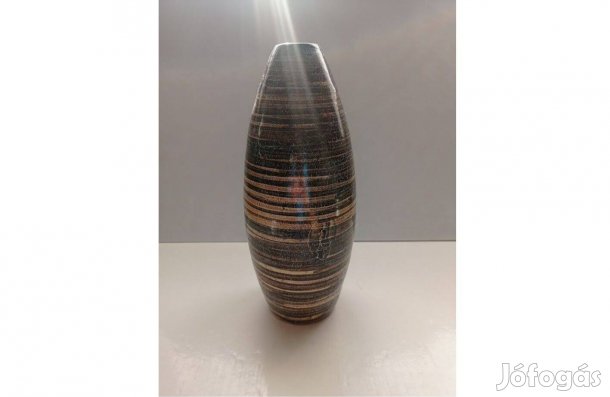 Magyar Iparművész csíkos szivar kerámia váza