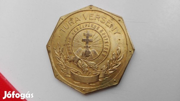 Magyar Kerékpáros Szövetség Túra verseny régi arany érme ritk