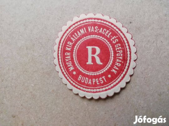 Magyar Kir.Budapesti Állami Vas-Acél-És-Gépgyár Ritka levélzár