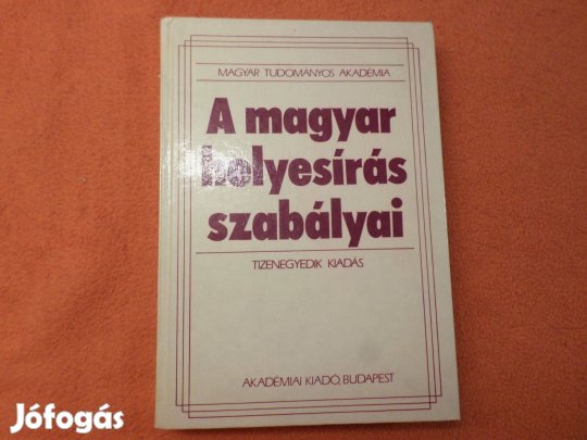 Magyar Tudományos Akadémia A magyar helyesírás szabályai, 1989