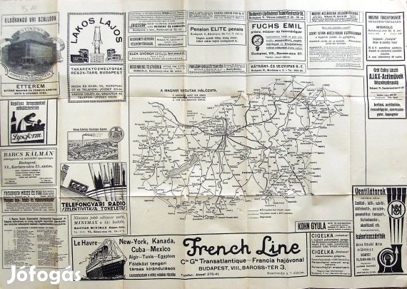 Magyar Vasutak Hálózata Közép Európai Vasúti Térkép 1930-as évek