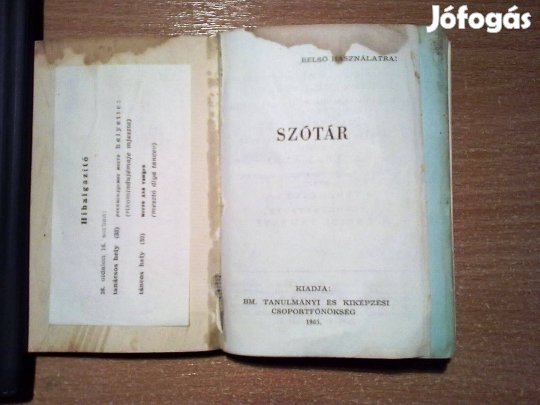 Magyar - Orosz - Francia - Német - Angol szótár (Ritka példány)