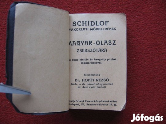 Magyar / olasz szótár Schidlof