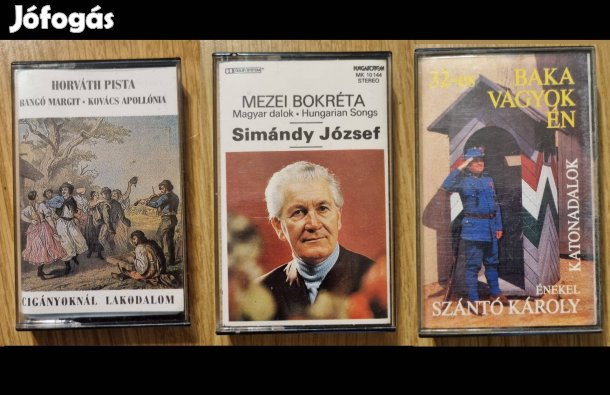 Magyar dalok, cigány dalok, katona dalok kazettán
